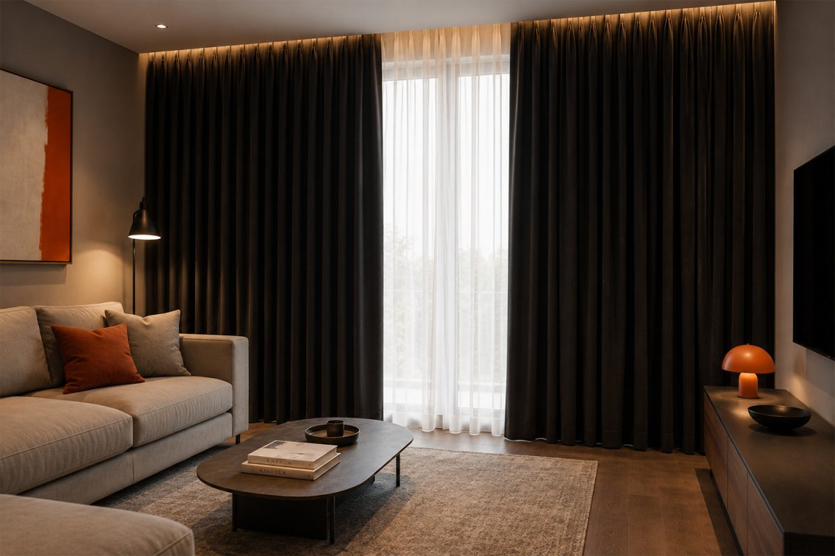 Smart glass laminado instalado en sala de estar residencial México